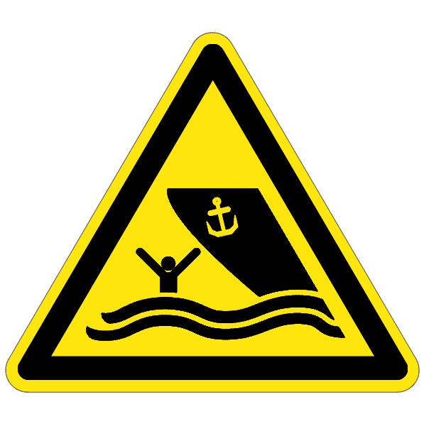 Zone de navigation - W058 - ISO 7010 - étiquettes et panneaux de danger et de prévention